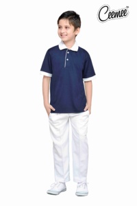 Áo Khoác Phong Cách Bóng Chày Trường Tiểu Học Áo Khoác Có Mũ Lông Cừu Thể Thao Màu Đỏ Hải Quân Cho Bé Trai & Quần Đua Xe - Product Image 3