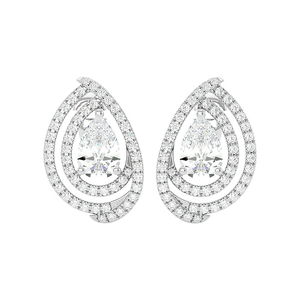 ต่างหูเพชรแท้ 100 เม็ด น้ำหนักรวม 2.52 กะรัต ดีไซน์ล่าสุด ทองคำขาว 14K สุดพิเศษ สำหรับงานแต่งงานแบบมหารัชตรี - Product Image 1