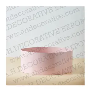 <b>Pink</b> <b>Powder</b> Coated Stainless Steel Metal Cylinder Flower Vase Traditional Design Tabletop Wedding Vase for Flowers - Product Image 1