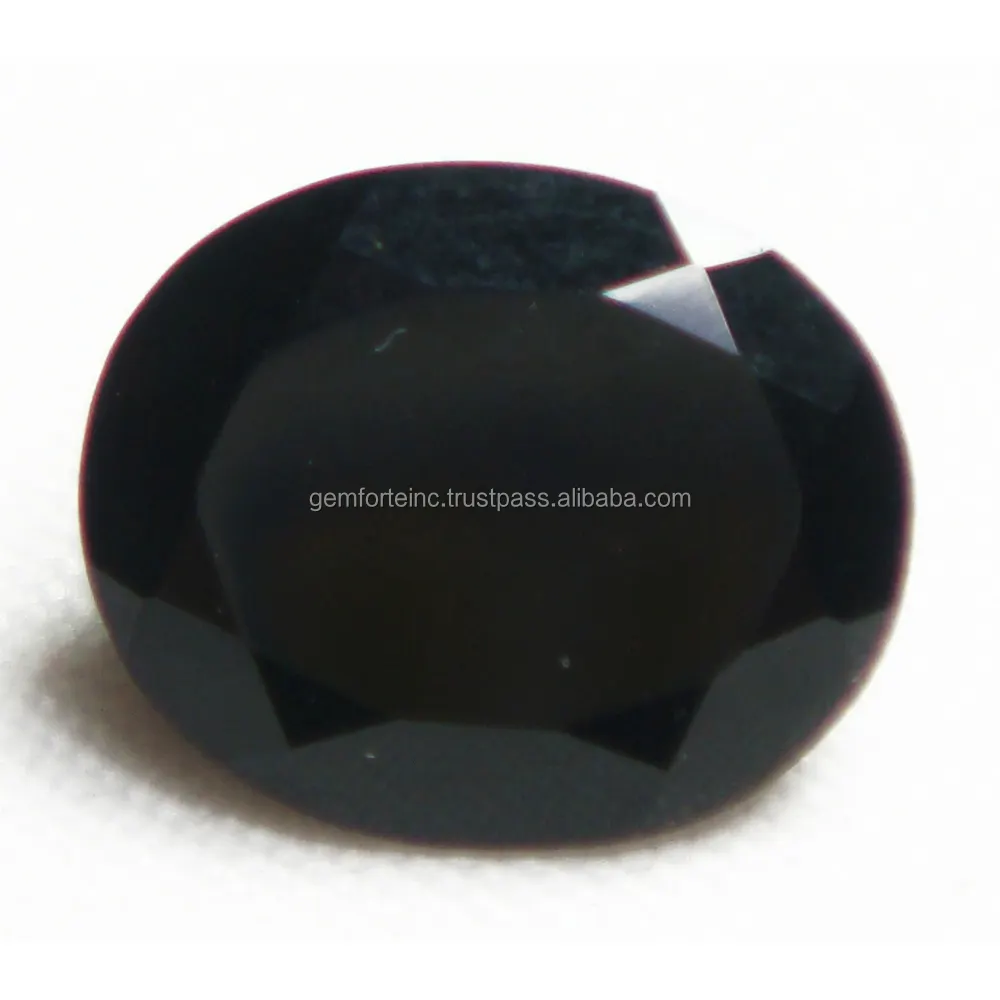 Doğal oniks siyah taş Oval yuvarlak zümrüt Checker kesim gevşek taş en kaliteli toptancı doğal taş siyah oniks