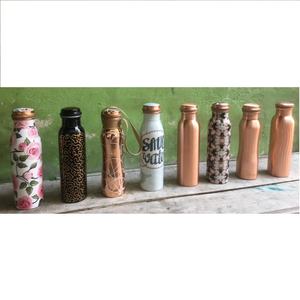 Botella de agua de cobre impresa personalizada 2025, botellas de agua de cobre puro hechas a mano, botellas conscientes de la salud - Product Image 6