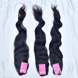 มัดผมมนุษย์ธรรมชาติ100% ผมลอนแบบไม่ผ่านการทำ12A เกรดสองชั้น - Product Image 1