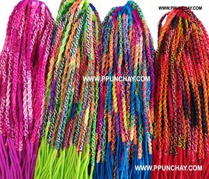 Brazaletes hechos a mano Morena Morochas PPunchay Amistad Pulseras andinas de diseño étnico de Perú - Product Image 1