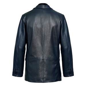 Cappotto da <span class=keywords><strong>uomo</strong></span> In vera <span class=keywords><strong>pelle</strong></span> nera con il miglior prezzo all'ingrosso realizzato In Pakistan sialcot - Product Image 5