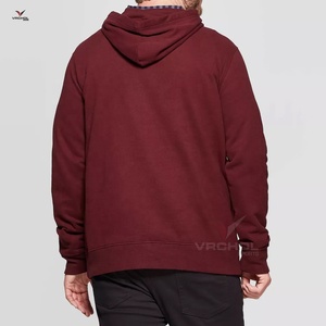 Sweat à capuche respirant en molleton polyester/coton personnalisé pour homme, grande taille, pour la gym, le sport, brodé, tricoté, anti-rétrécissement, couleur unie - Product Image 2