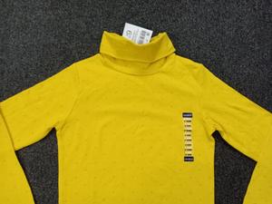 T-shirts décontractés à manches longues en coton à col roulé pour filles, coupe ajustée, pour l'extérieur, de haute qualité, avec étiquettes de marque, lot de stock du Bangladesh - Product Image 4