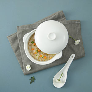 Cuencos de porcelana resistentes al calor para sopa, juegos de vajilla con tapa para hotel y restaurante, OEM, gran oferta - Product Image 2