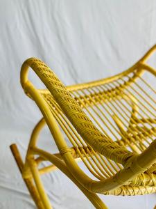 Fauteuil à bascule Simple en rotin indonésien, design moderne, Style français, idéal pour un salon ou un balcon - Product Image 2