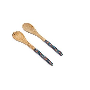 Cuchara de cubiertos de madera e impresa de la mejor calidad para cubiertos Cuchara de ensalada de uso decorativo de boda real Calidad superior - Product Image 1