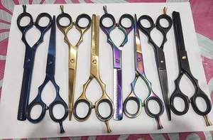 Tijeras de corte de pelo profesionales de acero inoxidable, colores personalizados, peluquería, belleza afilada, novedad - Product Image 4