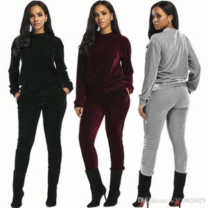 Ensemble de survêtement 2 pièces pour femme avec haut à fermeture éclair et pantalon à ceinture élastique, imprimé à paillettes, coupe-vent, nouvelle collection - Product Image 1