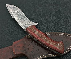 Sizzco Handmade Damascus Steel Fixed Blade <b>Knife</b> Customizable OEM Beautiful Micarta Handle for Hunting Camping Perfect Gift for - Product Image 2