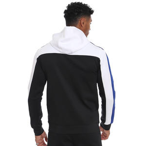 Sweat à capuche Boxy en coton biologique français personnalisé 600g avec fermeture éclair poids lourd impression bouffante 3D motif strass Gym Fit pour hommes - Product Image 4