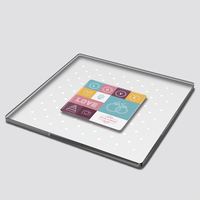 Carte d'invitation de mariage en acrylique LED étanche, impression numérique 4 couleurs, pelliculage brillant, impression scintillante « Amour » pour douche nuptiale