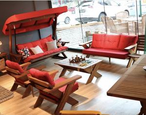 Canapé cadre en bois massif salon canapés en bois de caoutchouc meubles canapé ensemble de l'indonésie - Product Image 4