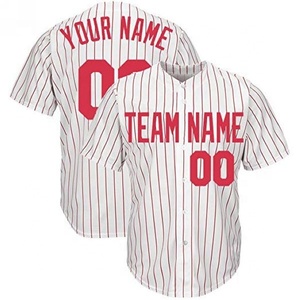 T-shirt de Baseball pour homme, maillot à rayures, personnalisé, Sublimation, vente en gros - Product Image 1