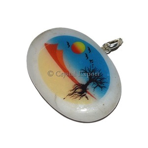 Pendentif imprimé en pierre naturelle, offre spéciale, pendentif imprimé, meilleure rapport qualité-prix - Product Image 1