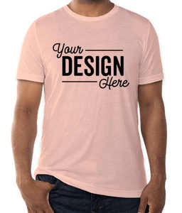 Camisetas de mezcla de cuello redondo unisex, camiseta personalizada con bordado por sublimación de impresión de tu diseño - Product Image 2