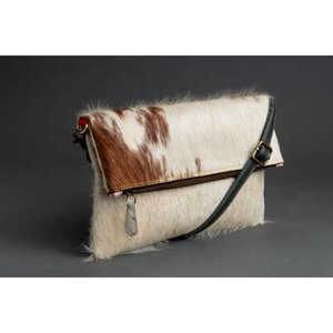 LW Vintage New Style Women's Leather <b>Wallets</b> Large Capacity Hair on Hide Cash Money Bag Purse Wholesale - Product Image 3