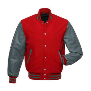 Custom Men's Winter Varsity <b>Jacket</b> Stand Collar <b>Thin</b> Wool Blend <b>Waterproof</b> Windproof Breathable - Product Image 2