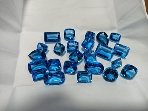 ธรรมชาติลอนดอนสีฟ้า topaz เศษเพชรพลอยหินตัดสําหรับทําเครื่องประดับ Cabochon - Product Image 6