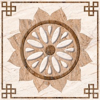 Carreaux de sol en céramique de luxe rectifiés super brillants 396x396mm/400x400mm, design attrayant, 8mm d'épaisseur, résistants aux acides