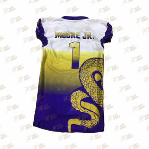 Maillot de football américain personnalisé OEM, respirant, antibactérien, séchage rapide, par sublimation – Derniers ensembles du fabricant - Product Image 3