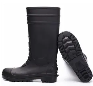 Botas de goma de PVC de seguridad para mujer, impermeables, personalizadas, a la moda