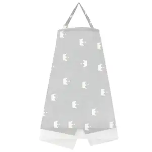 Bmama ผ้าคลุมให้นมบุตรอเนกประสงค์ผ้าคอตตอน100% แบบพกพาผ้ากันเปื้อนคลุมไหล่แบบนุ่มสำหรับให้นมลูกน้อย - Product Image 1