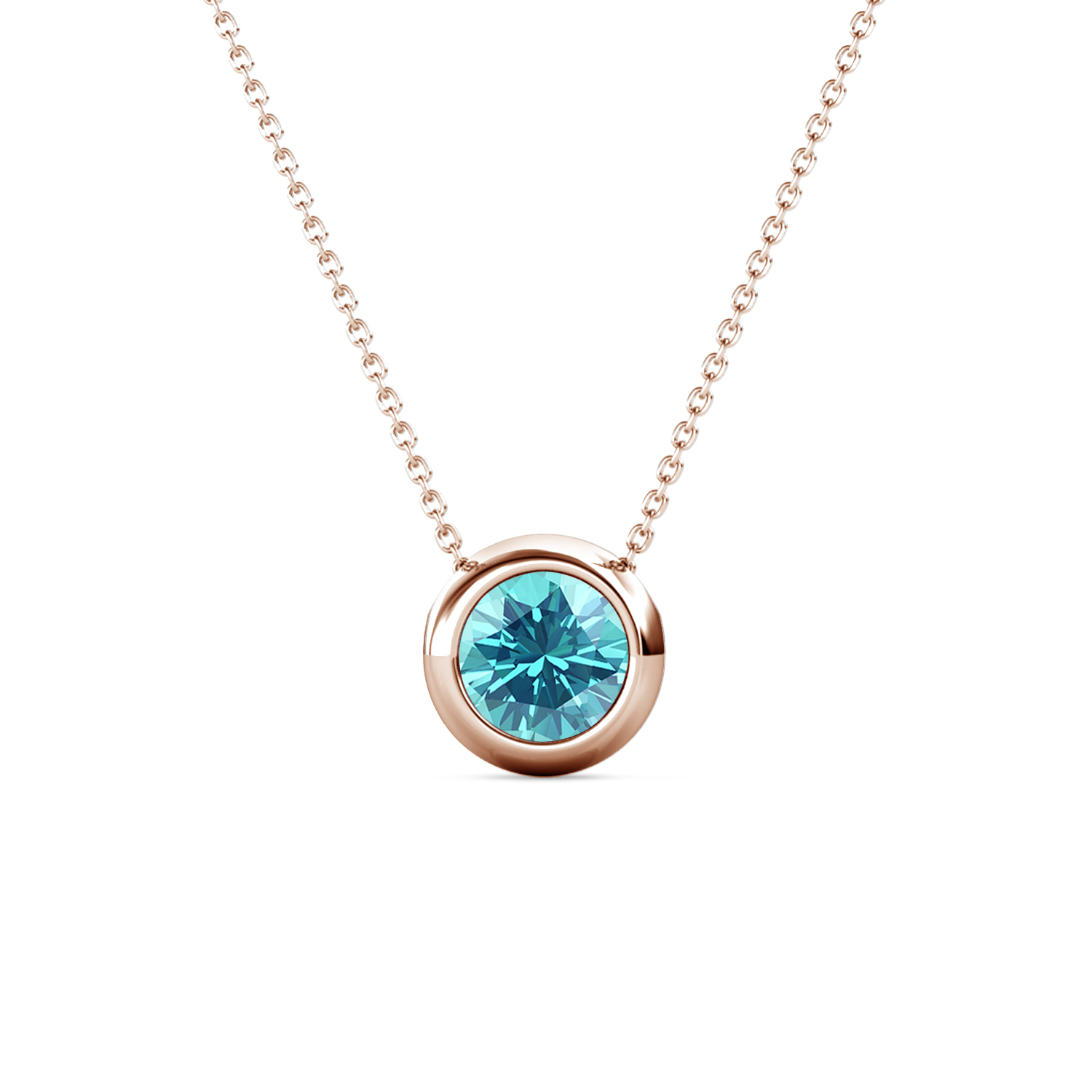 Brass With 18k Rose Gold Plated Minimalist March Necklace
