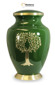 Aria, urna de cremación de latón de alta calidad, estilo americano, diseño de vida de árbol, precio al por mayor, servicios de entierro conmemorativo para adultos decorativos - Product Image 4