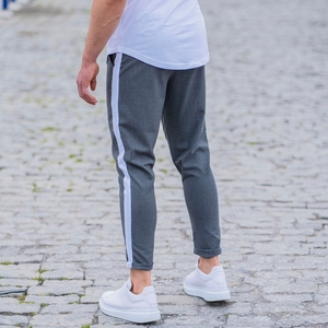 Joggers de rayas para hombre, pantalones informales negros, tela 100% algodón con opción de corte holgado, tendencia al por mayor de alta calidad, 2023 - Product Image 6