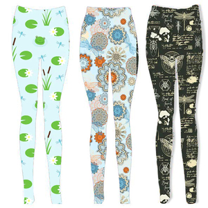 Conjunto de pantalones de Yoga para mujer, mallas con patrón, fabricante OEM, novedad de 2021 - Product Image 4