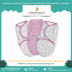 Good Breathable Organic Cotton Baby <b>Muslin</b> Wrap Set Printed Knit <b>Swaddle</b> Baby Blanket for Gift Available at Factory Price - Product Image 5