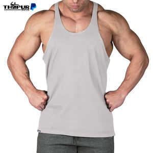 Venta al por mayor de ropa deportiva personalizada Gimnasio Muscle Tank Tops Culturismo Fitness Custom Cotton Spandex - Product Image 3