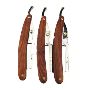 Rasoir de sécurité pliable jetable pour usage domestique Design en bois pratique avec rasage droit et bord de barbier - Product Image 1