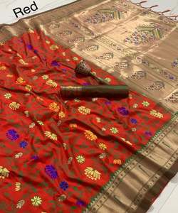 Saris en soie Banarasi, vêtements de fête, vêtements de mariage indiens - Product Image 2