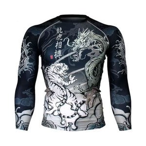 Maillot de bain à manches longues pour hommes, personnalisé, haut de surf, protection Uv Rashguard, chemise solaire - Product Image 3