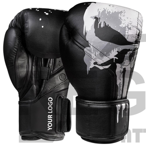 Guantes de boxeo con estampado de látex y cuero japonés para adultos y personas, guantes de boxeo con Logo OEM, película de Color plástico, SBR - Product Image 5