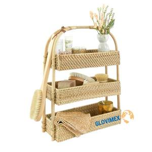 Plateau en rotin de bambou tricoté à la main, pour stockage de fruits, ustensile de cuisine pas cher pour décor de Restaurant - Product Image 1