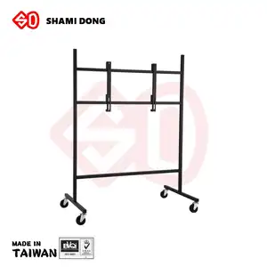DST-105145 BLACK TV <b>STAND</b> <b>DISPLAY</b> <b>STAND</b> TV TROLLEY TV CART - Product Image 1