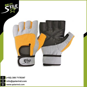 Gants de haltérophilie unisexes, accessoire en cuir synthétique, rembourré, personnalisé, pour exercices de musculation, compétition, gymnastique - Product Image 3