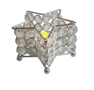 Bougeoir en laiton cristal brillant et diamant, cuivworld inde - Product Image 1