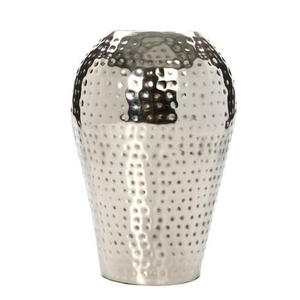 Jardinière en aluminium poli martelé Vase à fleurs en argent planteur salon pièce maîtresse moderne Vase Floral tendance de haute qualité - Product Image 2