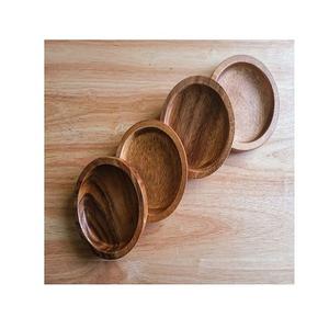 Sous-verres en bois de qualité supérieure, couleur marron, forme ronde, ensemble de sous-verres pour tasses et mugs, pour la cuisine et la maison - Product Image 5
