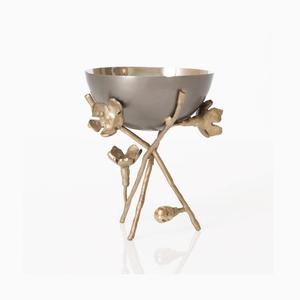 Quemador Oud de forma redonda de diseño atractivo Quemador de incienso árabe chapado en oro de latón con soporte de diseñador en la India - Product Image 2