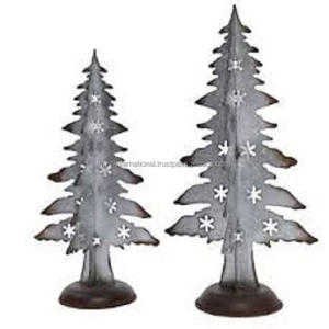 2020 Adorno de árbol de Navidad de metal galvanizado Adornos navideños de metal elegante - Product Image 1
