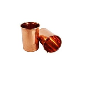 Vaso de agua de cobre de alta calidad martillado, vaso de agua pulido hecho a mano, Ayurveda, Yoga, saludable, gran oferta - Product Image 1