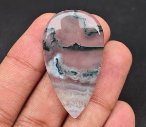 Cabujón de Ágata Musgo Solar Verde de Alta Calidad de 20-55 mm para Decoración de Relojes - Product Image 1