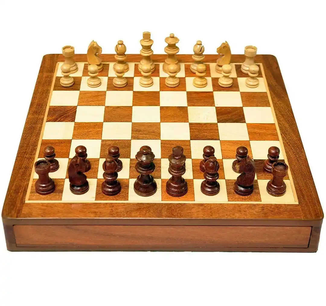 चुंबकीय दराज शतरंज सेट लकड़ी सामग्री गत्ता बक्से पैकेजिंग chessman सेट